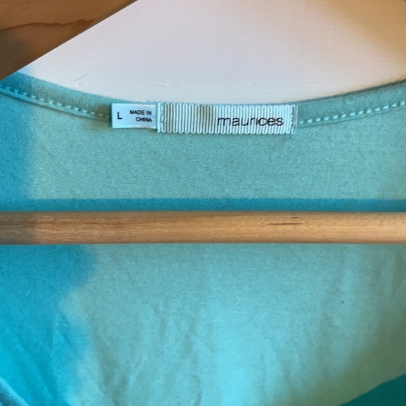 Sparkly mint green tank in a soft knit. Sequined front size large. - Picture 2 of 5